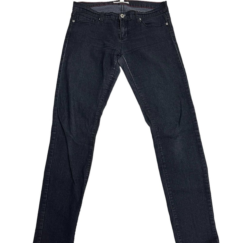 21 Denim Jeans Junior Size 28 X 32 Black Skinny Pants, Pre-Owned
